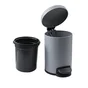 Poubelle de salle de bains 3.0 l gris granit SENSEA Easy