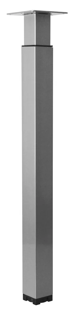 Pied Table Carré Cime Réglable Acier Époxy Gris