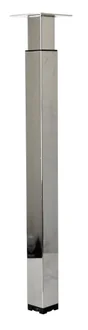 Pied Table Carré Cime Réglable Acier Chromé Gris