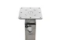 Pied Table Carré Cime Réglable Acier Chromé Gris