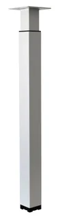 Pied Table Carré Cime Réglable Acier Époxy Blanc