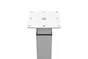 Pied Table Carré Cime Réglable Acier Époxy Blanc