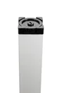 Pied Table Carré Cime Réglable Acier Époxy Blanc