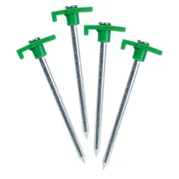 Lot De 4 Piquets En Acier Inoxydables, 12 Cm