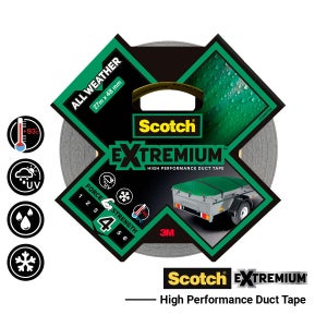 Adhésif De Réparation Scotch All Weather Extremium, Une Face L.27 M X L.48 Mm Gr