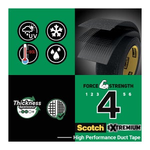 Adhésif De Réparation Scotch All Weather Extremium, Une Face L.27 M X L.48 Mm Gr