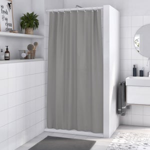 Rideau de douche en textile grantit n° 3 L.120 x H.200 cm, HAPPY SENSEA