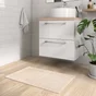 Tapis de bain L. 50 x L. 80 cm gris, TERRY SENSEA