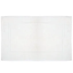 Tapis de bain l.50 x L.80 cm blanc, Terry SENSEA