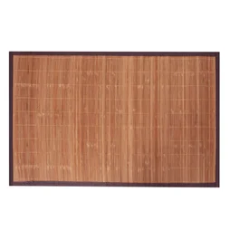 Tapis de bain L. 50 x L. 80 cm jaune, BAMBOO SENSEA