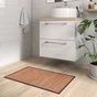 Tapis de bain L. 50 x L. 80 cm jaune, BAMBOO SENSEA