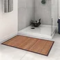 Tapis de bain L. 50 x L. 80 cm jaune, BAMBOO SENSEA
