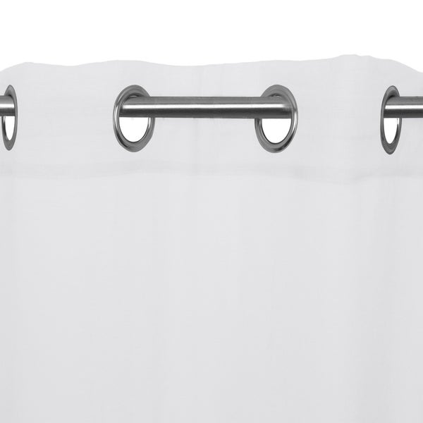 Voilage transparent, Abby blanc l.140 x H.280 cm