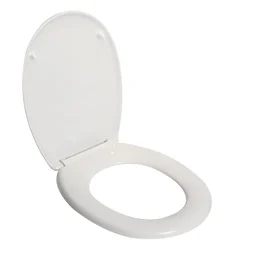 Abattant avec frein de chute plastique thermodur Sparta, SENSEA, blanc-blanc n0