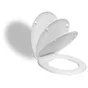 Abattant avec frein de chute plastique thermodur Sparta, SENSEA, blanc-blanc n0