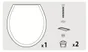 Abattant avec frein de chute plastique thermodur Sparta, SENSEA, blanc-blanc n0