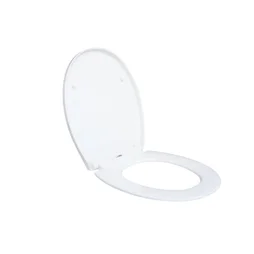 Abattant déclipsable avec frein de chute plastique thermodur Remix blanc-blanc n