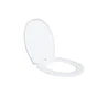 Abattant déclipsable avec frein de chute plastique thermodur Remix blanc-blanc n