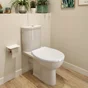 Abattant déclipsable avec frein de chute plastique thermodur Remix blanc-blanc n