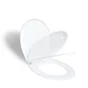 Abattant déclipsable avec frein de chute plastique thermodur Remix blanc-blanc n
