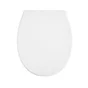 Abattant déclipsable avec frein de chute plastique thermodur Remix blanc-blanc n