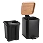 Poubelle de salle de bain 3 L noir SENSEA SCANDI