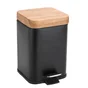Poubelle de salle de bain 3 L noir SENSEA SCANDI