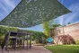 Voile d'ombrage rectangulaire vert kaki L.400 x l.300 cm