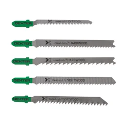 Lot De 5 Lames Pour Bois Dexter Coupe Droite 1.5-50 Mm