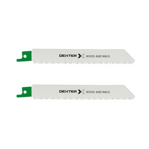 Lot De 2 Lames Bois Coupe Droite 100 Mm Dexter Pour Scie Sabre