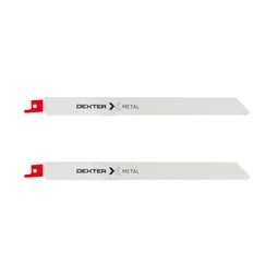 Lot De 2 Lames Métal Coupe Droite 2-8 Mm Dexter Pour Scie Sabre