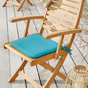 Galette d'assise de chaise ou de fauteuil Feria, bleu l.38 x H.3 cm