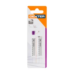 Lot De 2 Lames Pour Plexiglass Et Pvc Dexter Coupe Droite 2-20 Mm