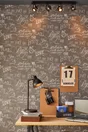 Plafonnier 4 Spots, Fer Noir, Inspire Technic