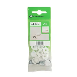 Lot De 10 Cache-Vis Plastique Blanc Standers