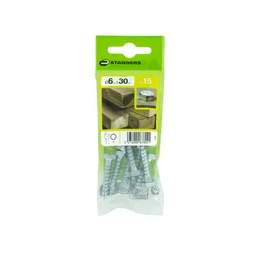 Lot De 15 Vis Acier Tête 6 Pans Standers, Diam.6 Mm X L.30 Mm