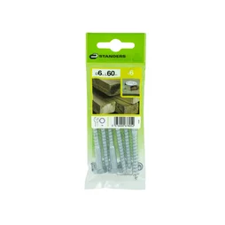 Lot De 6 Vis Acier Tête 6 Pans Standers, Diam.6 Mm X L.60 Mm