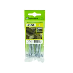 Lot De 6 Vis Acier Tête 6 Pans Standers, Diam.7 Mm X L.50 Mm