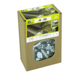 Lot de 35 vis acier tête 6 pans, STANDERS, diam. 8 mm X L.40 mm