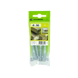 Lot De 4 Vis Acier Tête 6 Pans Standers, Diam.8 Mm X L.50 Mm