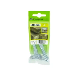 Lot De 2 Vis Acier Tête 6 Pans Standers, Diam.10 Mm X L.50 Mm