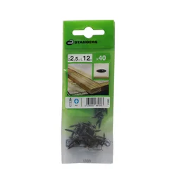 Lot De 40 Vis Acier Tête Fraisée Standers, Diam.2.5 Mm X L.12 Mm