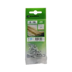 Lot De 25 Vis Acier Tête Fraisée Standers, Diam.3 Mm X L.16 Mm