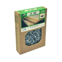 Lot De 320 Vis Acier Tête Fraisée Standers, Diam.3 Mm X L.20 Mm