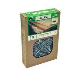 Lot De 250 Vis Acier Tête Fraisée Standers, Diam.3 Mm X L.25 Mm