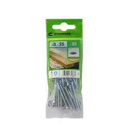 Lot De 35 Vis Acier Tête Fraisée Standers, Diam.3 Mm X L.35 Mm