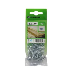 Lot De 40 Vis Acier Tête Fraisée Standers, Diam.3.5 Mm X L.16 Mm