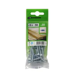 Lot De 30 Vis Acier Tête Fraisée Standers, Diam.3.5 Mm X L.30 Mm