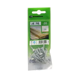 Lot De 20 Vis Acier Tête Fraisée Standers, Diam.4 Mm X L.16 Mm
