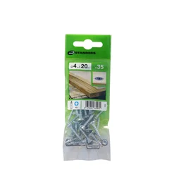 Lot De 35 Vis Acier Tête Fraisée Standers, Diam.4 Mm X L.20 Mm